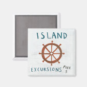 Aimant Art côtier | Excursions sur les îles (Recto/Verso)