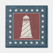 Aimant Art côtier | Phare en rouge (Devant)