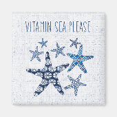 Aimant Art côtier | Vitamine Mer S'il vous plaît (Devant)