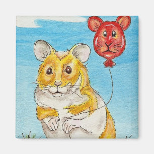 Aimant Art de ballon de hamster d'ours panda