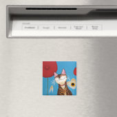 Aimant art de chat - fleur kenzo (In Situ (Lave-vaisselle))