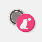 Aimant Art de chat idiot rose "tu es vieux" Anniversaire (Recto/Verso)