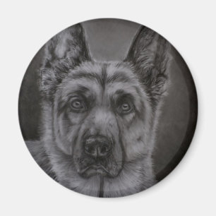 Aimant Art de chien de berger allemand - noble