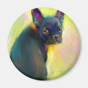 Aimant Art de chiot de bouledogue français