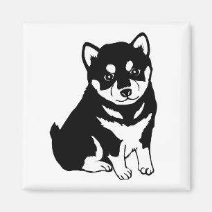 Aimant Art de chiot de Shiba Inu