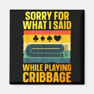 Aimant Art de cribbage drôle pour hommes femmes jeu de ca