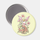 Aimant Art de Fée Fleur Rose (Recto/Verso)