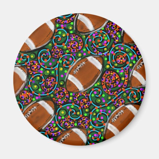 Aimant Art de football vert (Devant)