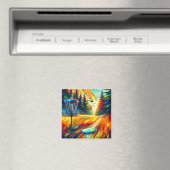 Aimant Art de golf sur disque Abstrait (In Situ (Lave-vaisselle))