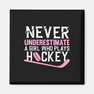 Aimant Art De Hockey Amusant Pour Filles Femmes Joueuse D