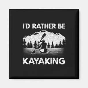 Aimant Art de kayak cool pour hommes femmes Kayak Rameur