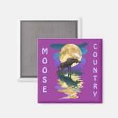 Aimant Art de la faune orignale canadienne (Recto/Verso)