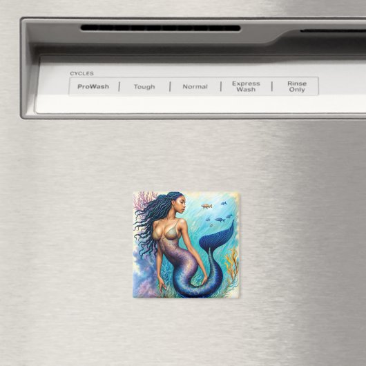 Aimant Art de la sirène noire (In Situ (Lave-vaisselle))