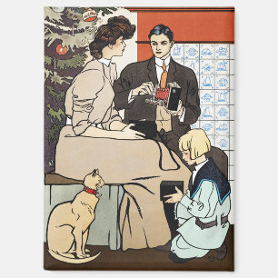 Aimant Art de l'appareil photo antique de Noël victorien