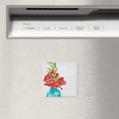 Aimant Art de l'aquarelle des baies rouges de Noël (In Situ (Lave-vaisselle))