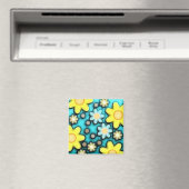 Aimant Art de l'énergie jaune et bleu (In Situ (Lave-vaisselle))