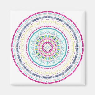Aimant Art de mandala coloré vibrant