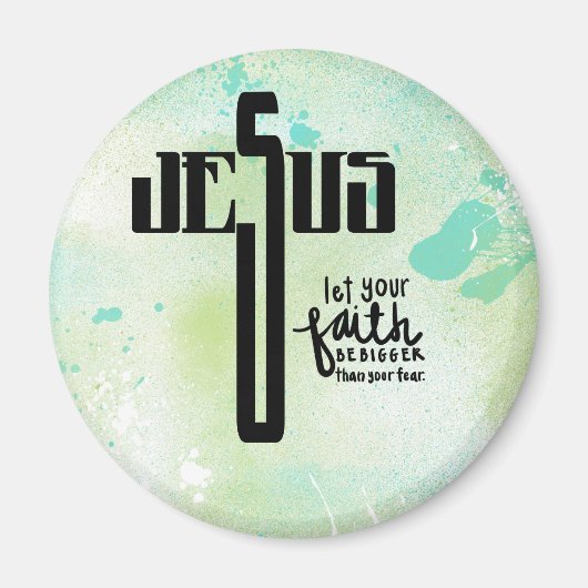 Aimant Art de mot Jésus (Devant)