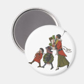 Aimant Art de Noël des fêtes Joyeuses Fêtes (Recto/Verso)