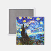 Aimant Art de nuit Van Gogh Starry (Recto/Verso)