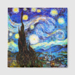 Aimant Art de nuit Van Gogh Starry<br><div class="desc">Starry Night,  art de Vincent van Gogh.</div>