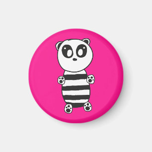 Aimant Art de panda noir et blanc ludique