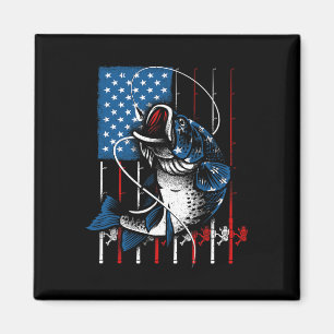 Aimant Art de pêche pour hommes femmes drapeau américain