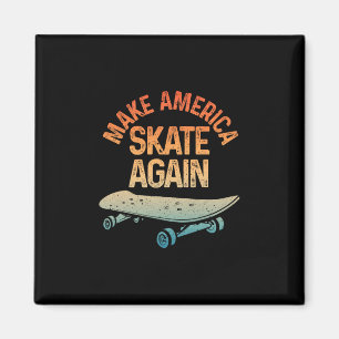 Aimant Art de planche à roulettes cool pour hommes femmes