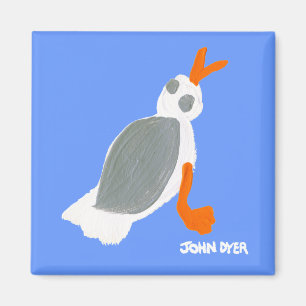 Aimant Art de réfrigérateur : Mouette