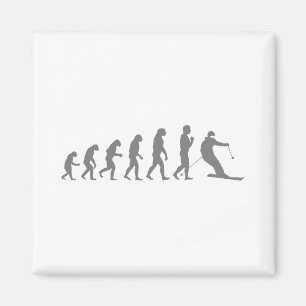 Aimant Art de ski cool pour hommes et femmes Thème ski Am