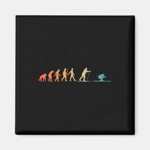 Aimant Art de ski nordique Hommes Femmes Planche à neige