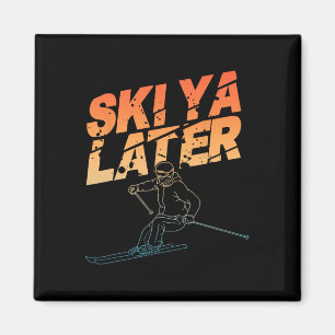 Aimant Art de ski pour hommes femmes planche à neige ski