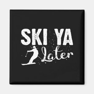 Aimant Art de ski unique pour hommes femmes enfants skieu