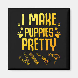 Aimant Art de toilettage de chien cool pour hommes femmes