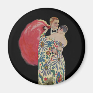 Aimant Art déco dansant, Amour et Romance Vintage