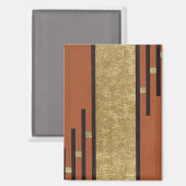 Aimant Art Déco en or et beige (Recto/Verso)