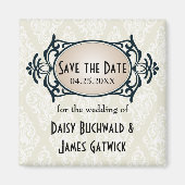 Aimant Art déco Enregistrer la date (Devant)