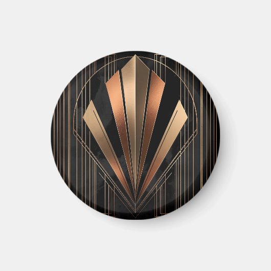 Aimant Art Deco Metallic Geometric Elegance (Devant)