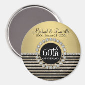 Aimant Art Déco Moderne Horizontale Parties scintillant e (Recto/Verso)