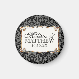 Aimant Art Déco Nouveau Gatsby Style Or en dentelle Look