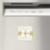 Aimant Art Déco Ocean Wave Patten Gold Parties scintillan (In Situ (Lave-vaisselle))