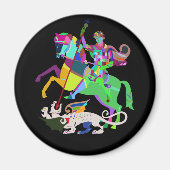 Aimant Art Déco St George le scinque du dragon (Devant)