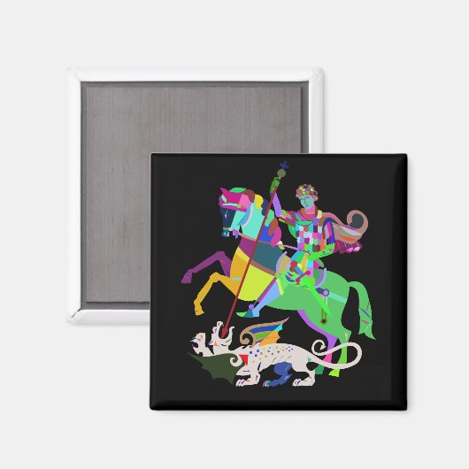 Aimant Art Déco St George le scinque du dragon (Recto/Verso)