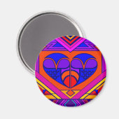 Aimant Art Deco Valentine Heart (Recto/Verso)