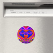 Aimant Art Deco Valentine Heart (In Situ (Lave-vaisselle))