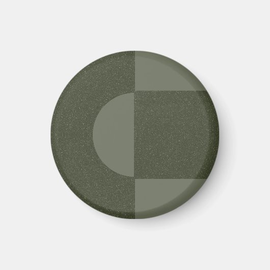 Aimant Art Déco Vert de mousse moderne – Personnal (Devant)