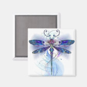 Aimant art des libellules de couleur d'eau (Recto/Verso)