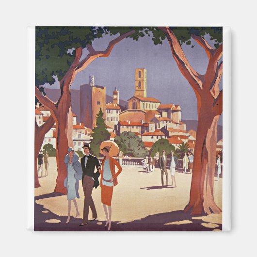 Aimant Art d'été vintage Grasse (Devant)