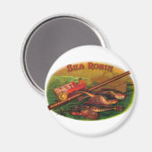 Aimant Art d'étiquette de cigare d'articles de pêche vint (Recto/Verso)