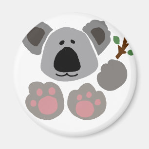 Aimant Art drôle d'ours de koala de bébé